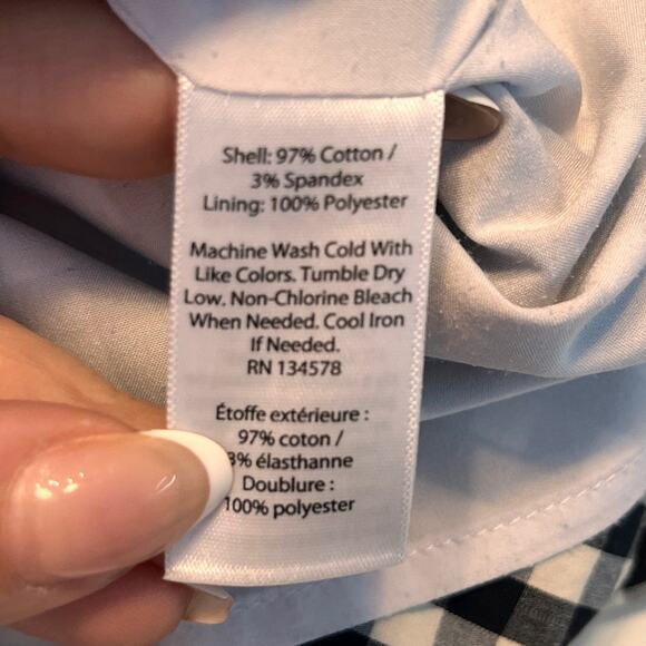 Vineyard Vines Women’s Black Gingham Off the Shoulder Mini Dress Small NWOT - Picture 7 of 10